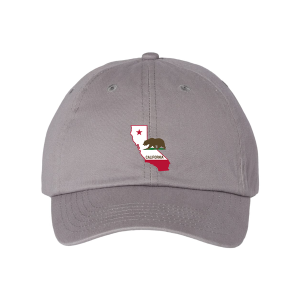 California Bear Map Valucap Adult Bio-Washed Classic Dad Hat