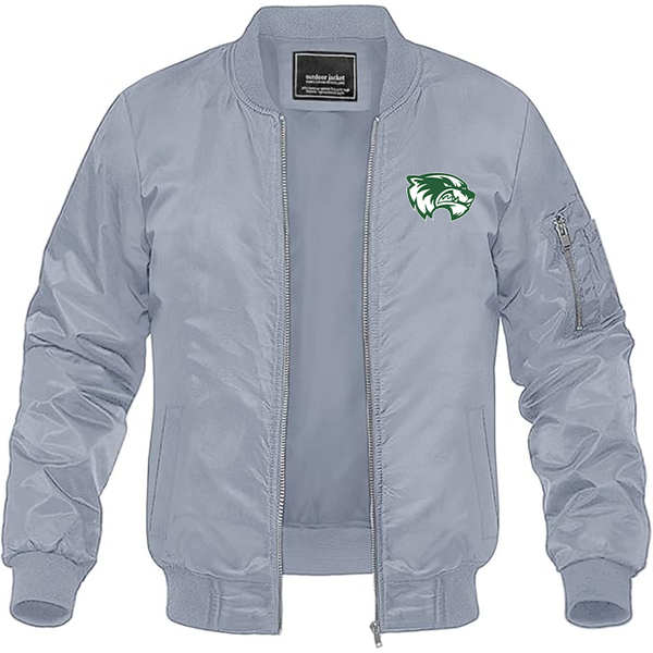 Men's Utah Valley Wolverines Lightweight Bomber Jacket Windbreaker Softshell Varsity Jacket Coat