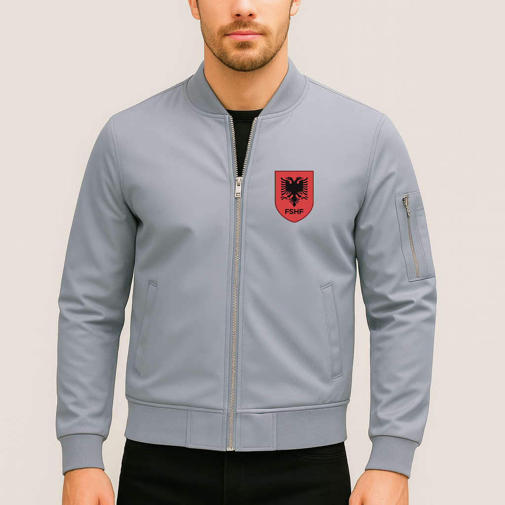 Men's Albania National Soccer Team Lightweight Bomber Jacket
