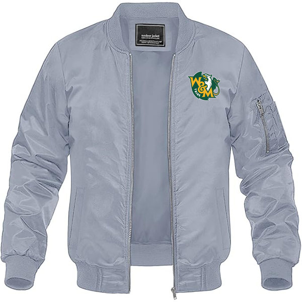Men's  William and Mary Tribe Lightweight Bomber Jacket Windbreaker Softshell Varsity Jacket Coat