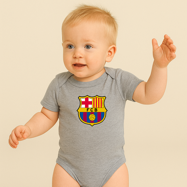 Baby F.C. Barcelona Soccer Romper Onesie