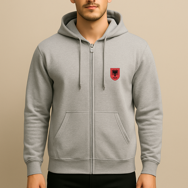 Men's Albania National Soccer Team Zipper Hoodie
