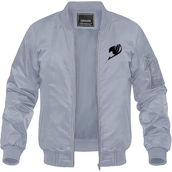 Men's  Fairy Tail  Lightweight Bomber Jacket Windbreaker Softshell Varsity Jacket Coat