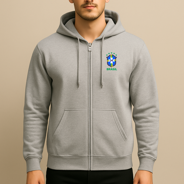 Men's Brasil National Soccer Team Zipper Hoodie