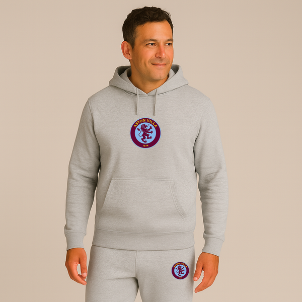 Men's Aston Villa FC Logo Hoodie Joggers Set