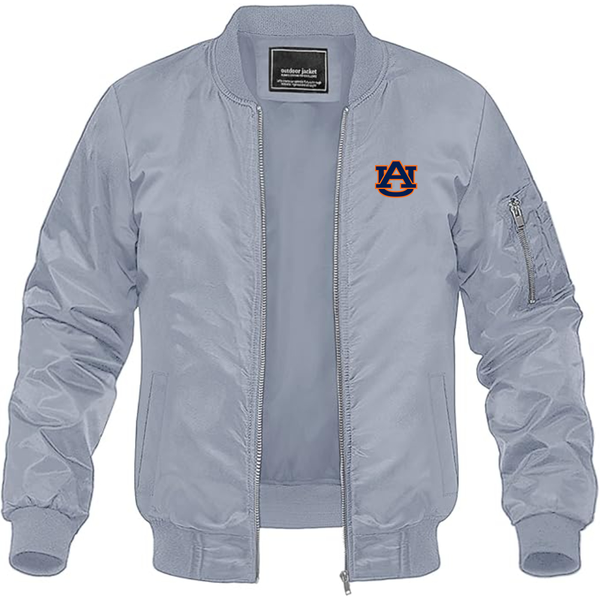Men's  Auburn Tigers  Lightweight Bomber Jacket Windbreaker Softshell Varsity Jacket Coat