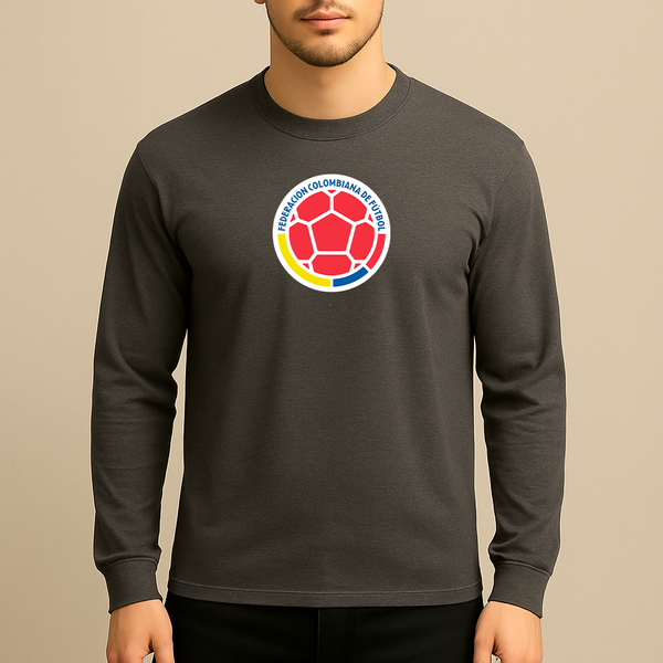 Men's Colombia National Soccer Team Long Sleeve T-Shirt