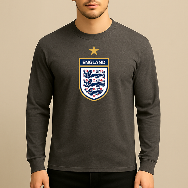 Men's England National Soccer Team Long Sleeve T-Shirt