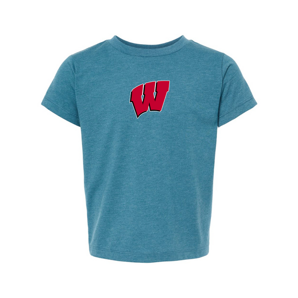 Wisconsin Badgers  BELLA  CANVAS Toddler Jersey Tee