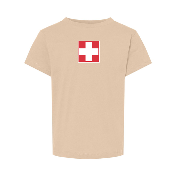Switzerland National Football Soccer Team BELLA  CANVAS Toddler Jersey Tee