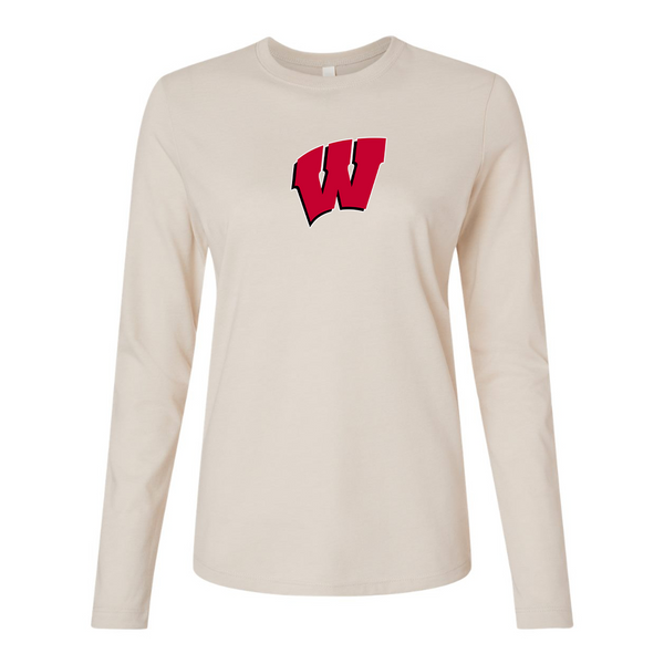 BELLA CANVAS Women’s Wisconsin Badgers Jersey Long Sleeve Tee