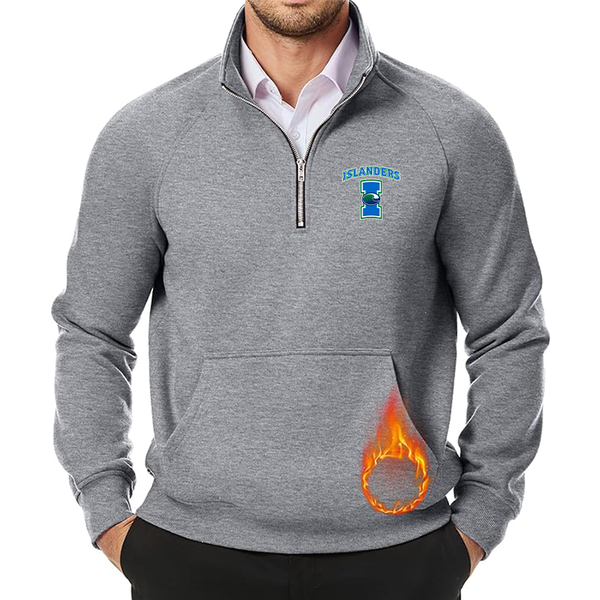 Men's Texas AM CC Islanders  JMIERR Quarter Zip Pullover Heavy Sweatshirts Warm Fleece Sweatshirt Polo Shirt with Pockets