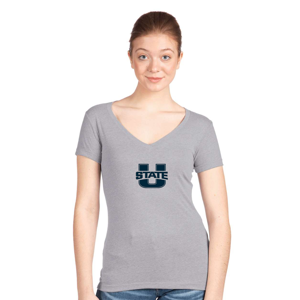 Women's Utah State Aggies  V-Neck T-Shirt
