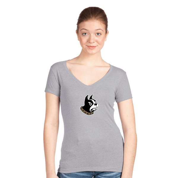 Women's Wofford Terriers  Next Level V-Neck T-Shirt
