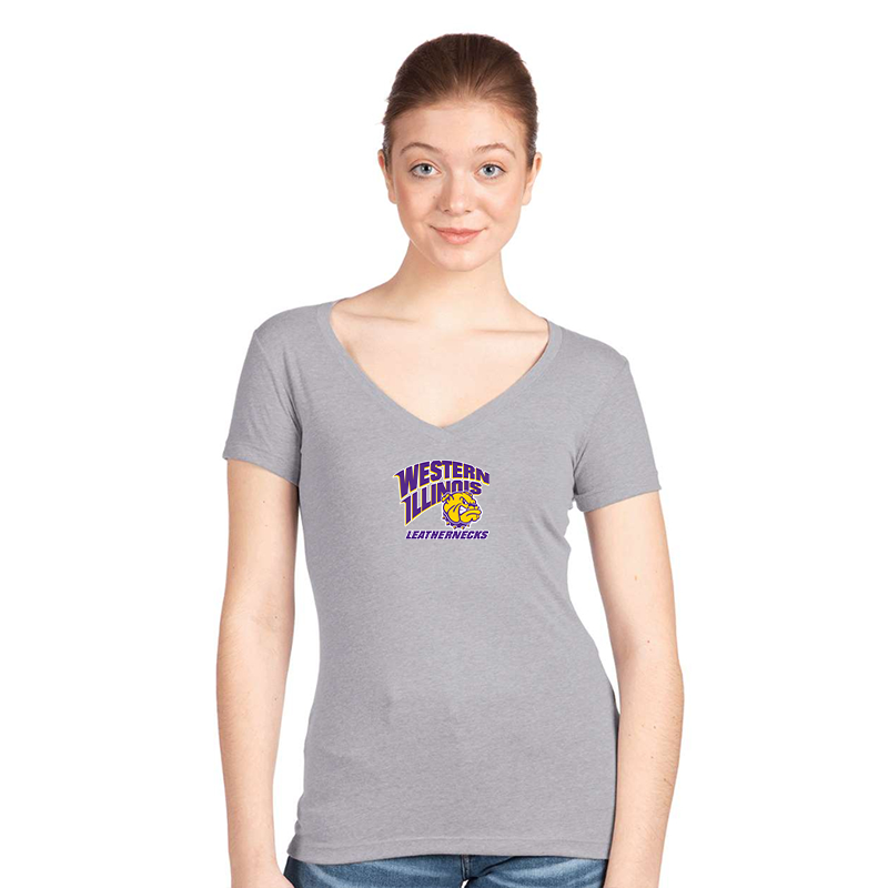 Women's Western Illinois Leathernecks  V-Neck T-Shirt