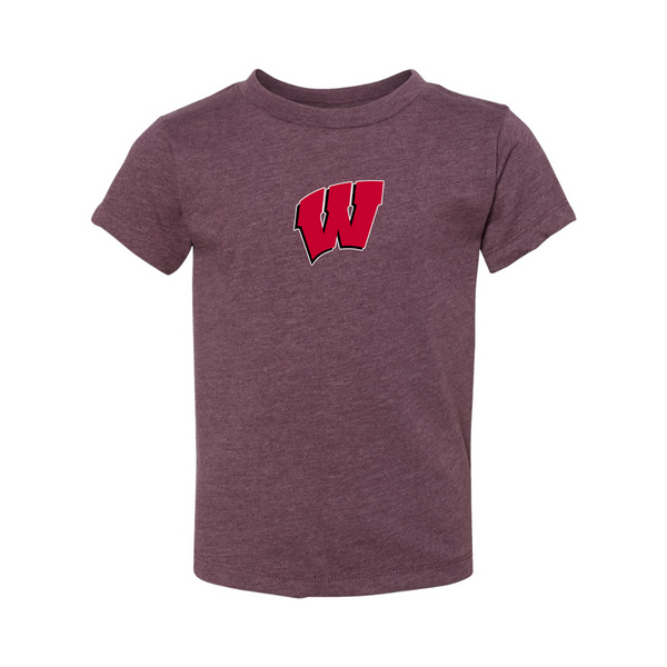 Wisconsin Badgers  BELLA  CANVAS Toddler Jersey Tee