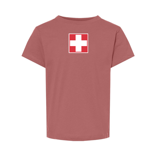 Switzerland National Football Soccer Team BELLA  CANVAS Toddler Jersey Tee