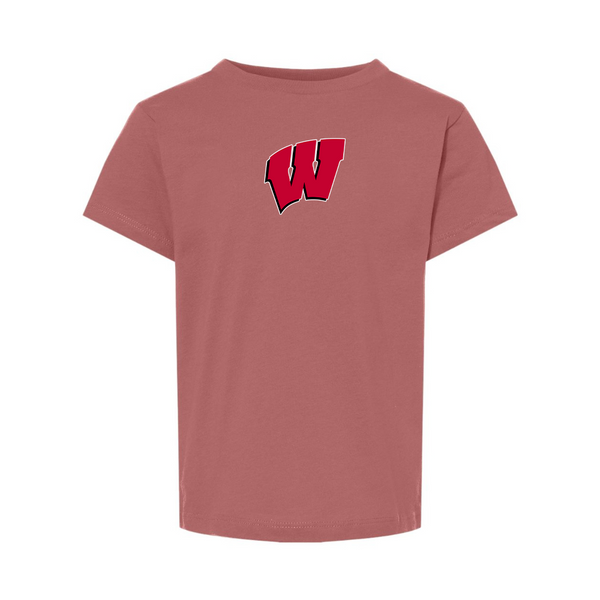 Wisconsin Badgers  BELLA  CANVAS Toddler Jersey Tee