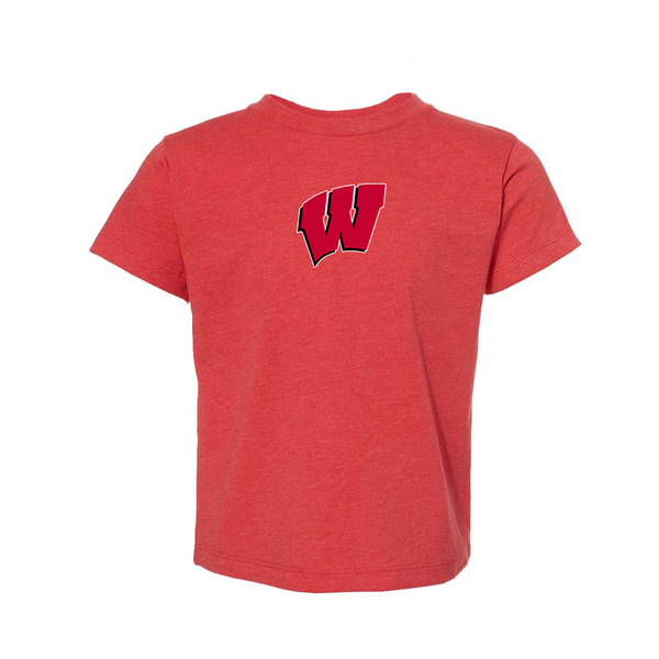 Wisconsin Badgers  BELLA  CANVAS Toddler Jersey Tee