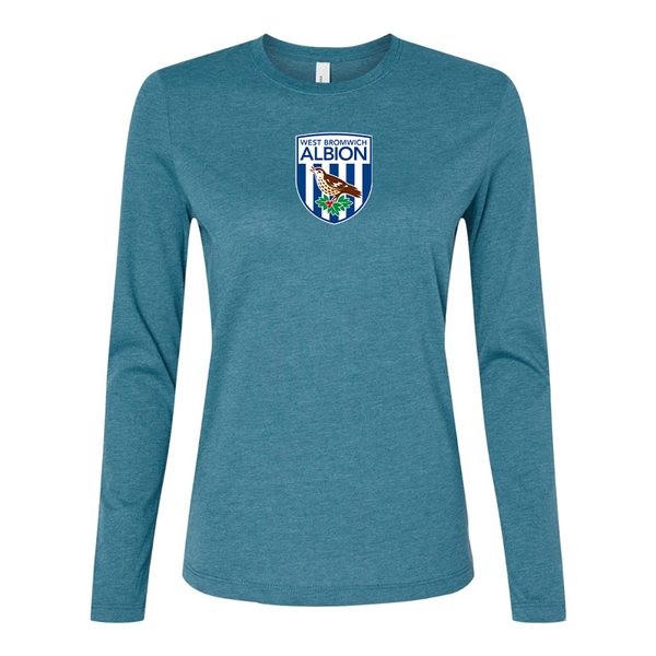 BELLA CANVAS Women’s  West Bromwich Albion Soccer Jersey Long Sleeve Tee