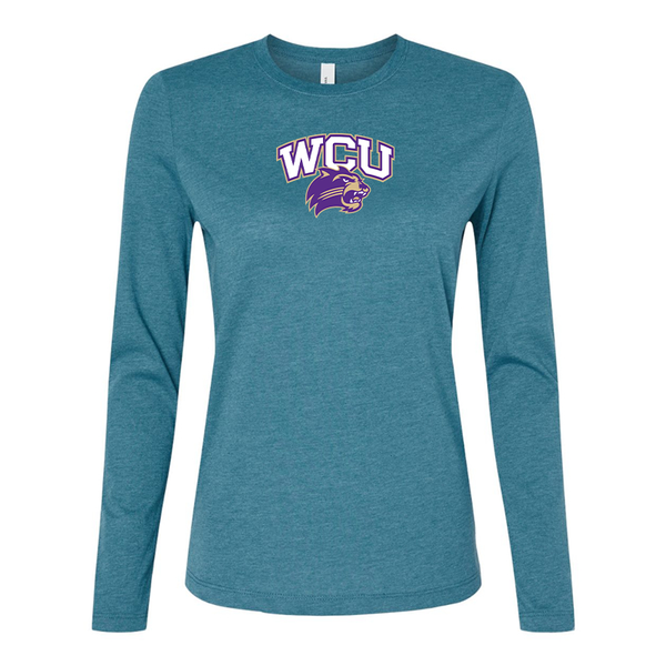 BELLA CANVAS Women’sWestern Carolina Catamounts Jersey Long Sleeve Tee