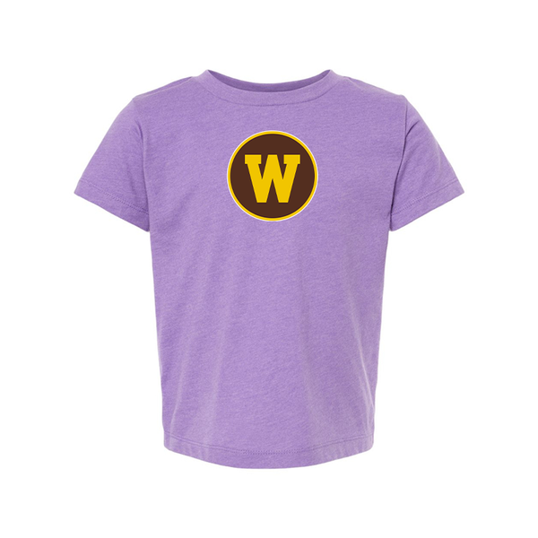 Western Michigan Broncos BELLA  CANVAS Toddler Jersey Tee