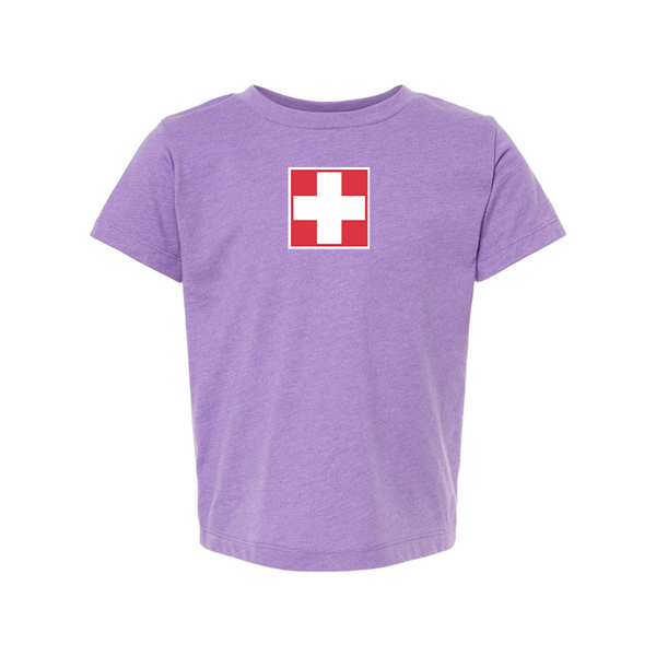 Switzerland National Football Soccer Team BELLA  CANVAS Toddler Jersey Tee