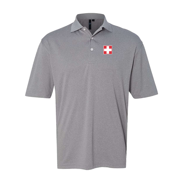 Men's Switzerland National Football Soccer Team Sierra Pacific Moisture Free Mesh Polo