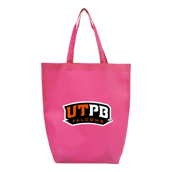 UTPB Falcons  Q-Tees Non-Woven Gusset Bottom Tote