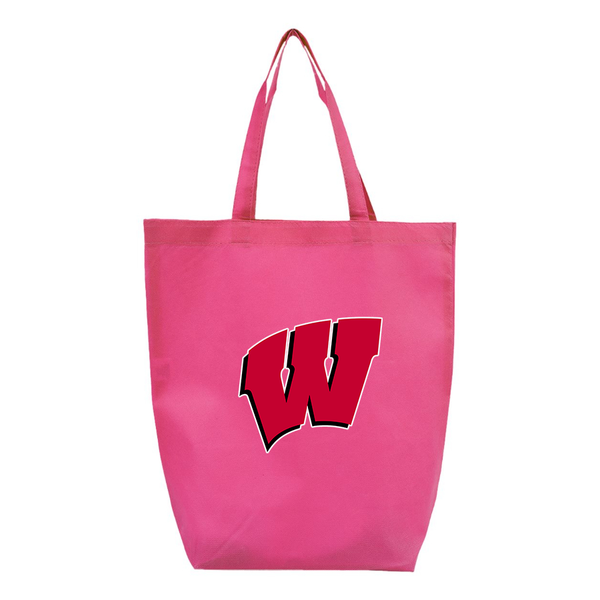 Wisconsin Badgers Q-Tees Non-Woven Gusset Bottom Tote
