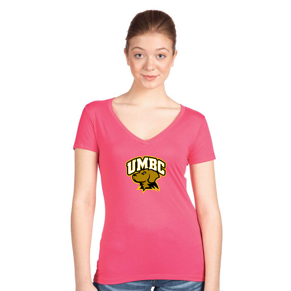 Women's UMBC Retrievers   Next Level V-Neck T-Shirt