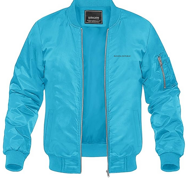 Men's Banana Republic Lightweight Bomber Jacket Windbreaker Softshell Varsity Jacket Coat