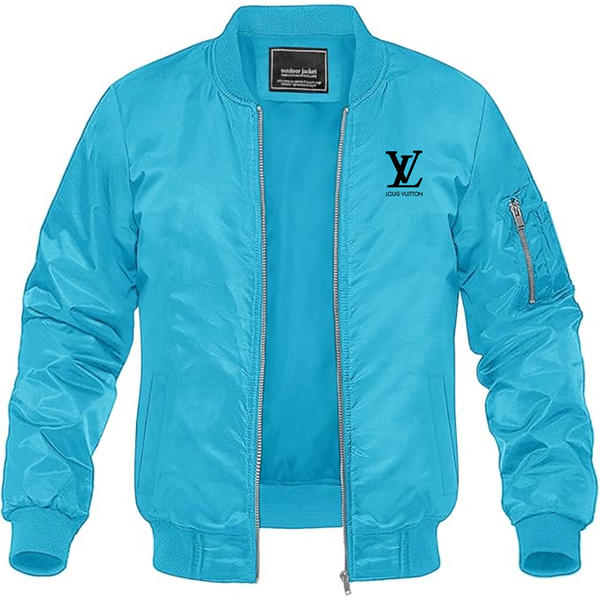 Men's   Louis Vuitton Lightweight Bomber Jacket Windbreaker Softshell Varsity Jacket Coat