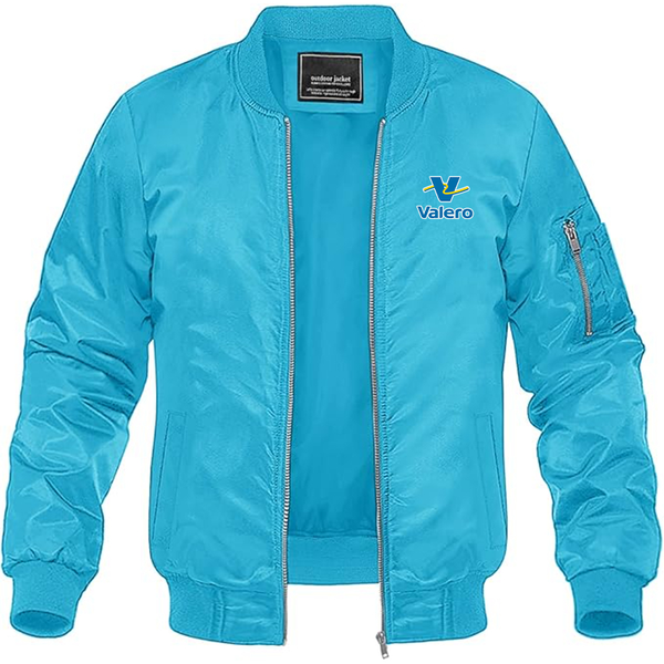 Men'sValero Gas Station   Lightweight Bomber Jacket Windbreaker Softshell Varsity Jacket Coat