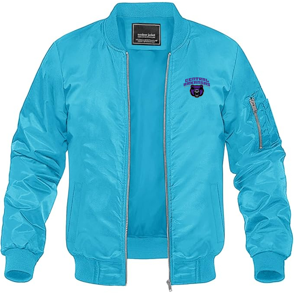 Men's Central Arkansas Bears  Lightweight Bomber Jacket Windbreaker Softshell Varsity Jacket Coat