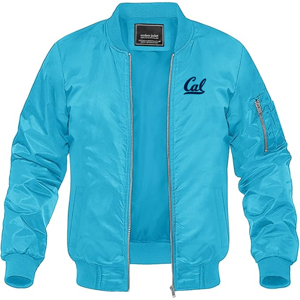 Men's California Golden Bears  Lightweight Bomber Jacket Windbreaker Softshell Varsity Jacket Coat