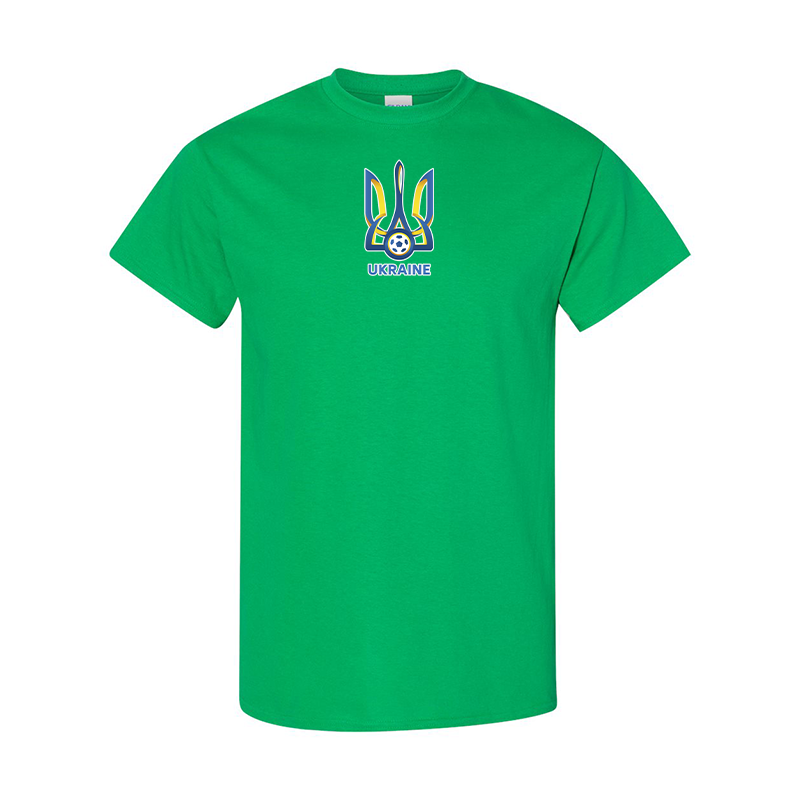 Men's Ukraine National Football Soccer Team Gildan Heavy Cotton T-Shirt
