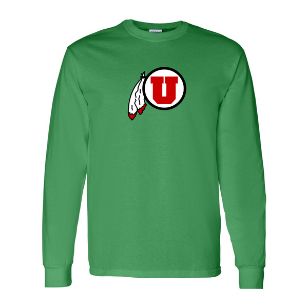 Men's  Utah Utes Gildan Heavy Cotton Long Sleeve T-Shirt