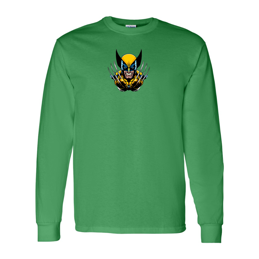Men's  Wolverine 2025 Art  Gildan Heavy Cotton Long Sleeve T-Shirt