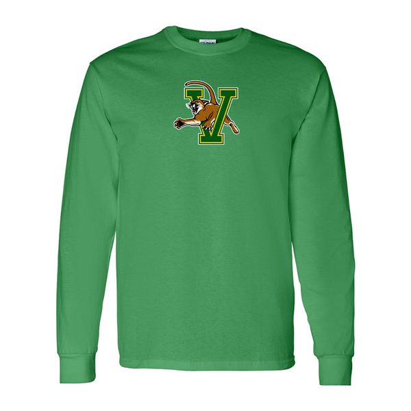 Men's Vermont Catamounts  Gildan Heavy Cotton Long Sleeve T-Shirt