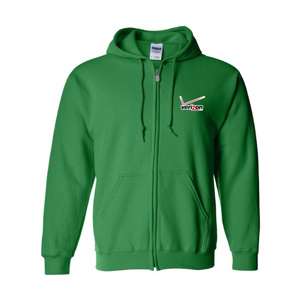 Men's  Verizon Wireless Gildan  Heavy Blend Full Zip Hooded Sweatshirt