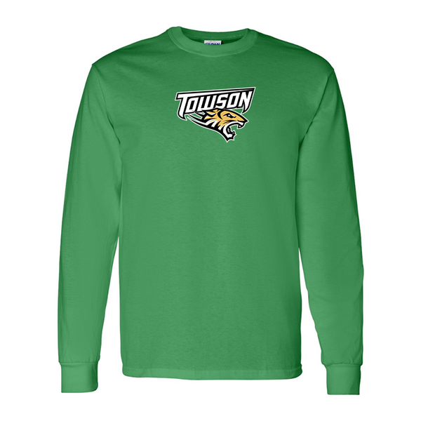 Men's Towson Tigers Gildan Heavy Cotton Long Sleeve T-Shirt