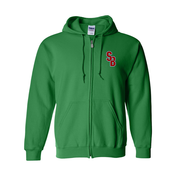 Men's Stony Brook Seawolves  Gildan  Heavy Blend Full Zip Hooded Sweatshirt