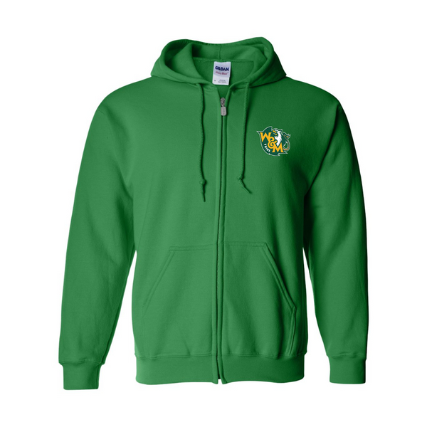 Men's William and Mary Tribe Gildan  Heavy Blend Full Zip Hooded Sweatshirt