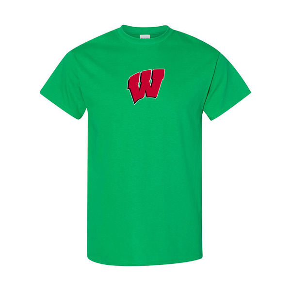 Men's  Wisconsin Badgers  Gildan Heavy Cotton T-Shirt