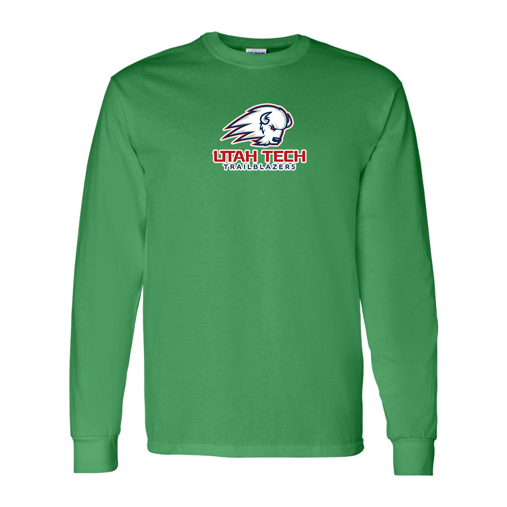 Men's Utah Tech Trailblazers Gildan Heavy Cotton Long Sleeve T-Shirt