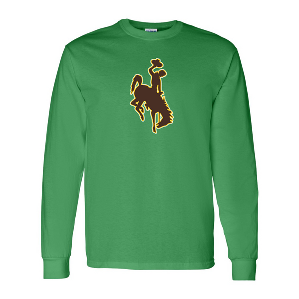 Men's  Wyoming Cowboys Gildan Heavy Cotton Long Sleeve T-Shirt