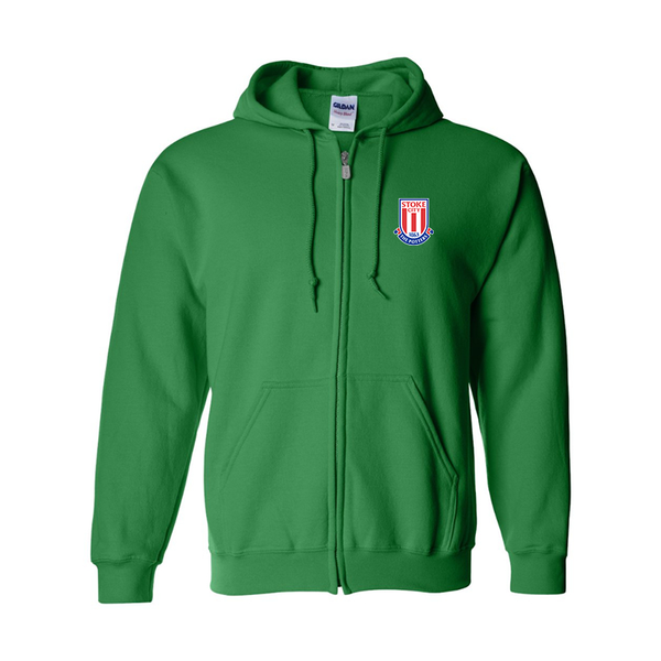 Men's Stoke City Soccer  Gildan  Heavy Blend Full Zip Hooded Sweatshirt