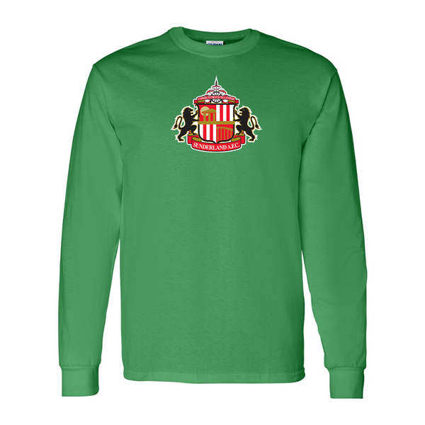Men's  Sunderland AFC Soccer Gildan Heavy Cotton Long Sleeve T-Shirt