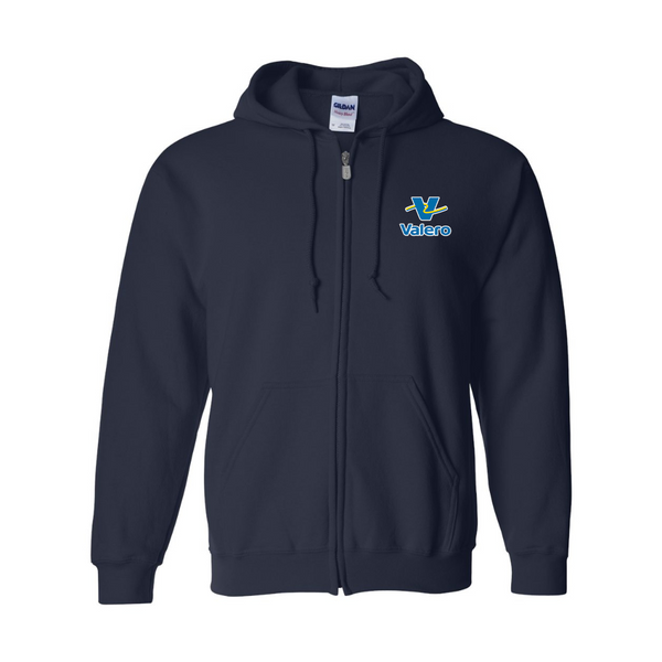 Men's Valero Gas Station JERZEES NuBlend Full-Zip Hooded Sweatshirt